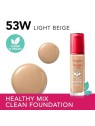 Bourjois Fondotinta Radiante Healthy Mix Clean Vegan 30 ml donna 53W Light Beige