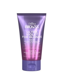 LBIOTICA Biovax Ultra Violet For Blonds Mask maschera tonificante intensamente rigenerante per capelli biondi e grigi 150ml
