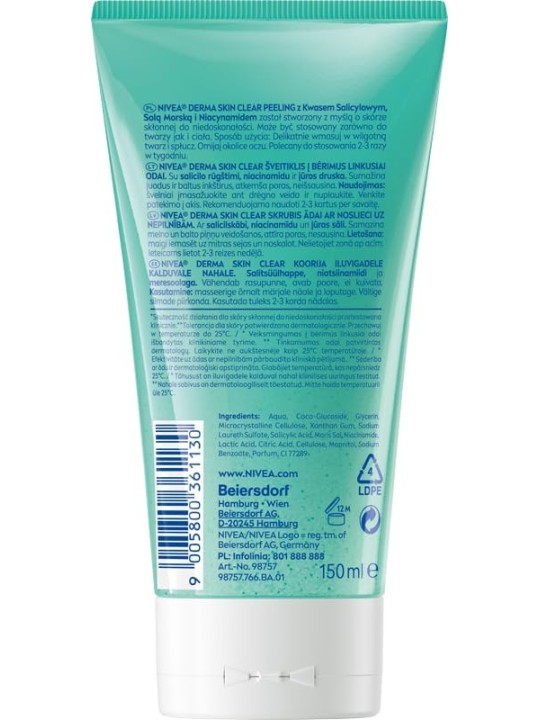 Nivea Derma Skin Clear Scrub antiimperfezioni donna 150ml