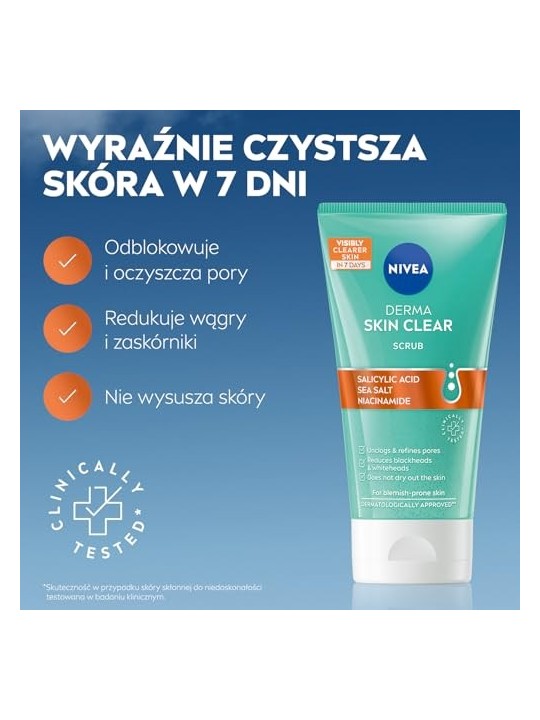 Nivea Derma Skin Clear Scrub antiimperfezioni donna 150ml