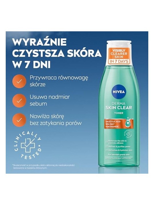 Nivea Tonico trasparente Derma Skin donna 200ml