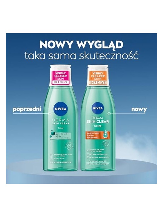 Nivea Tonico trasparente Derma Skin donna 200ml