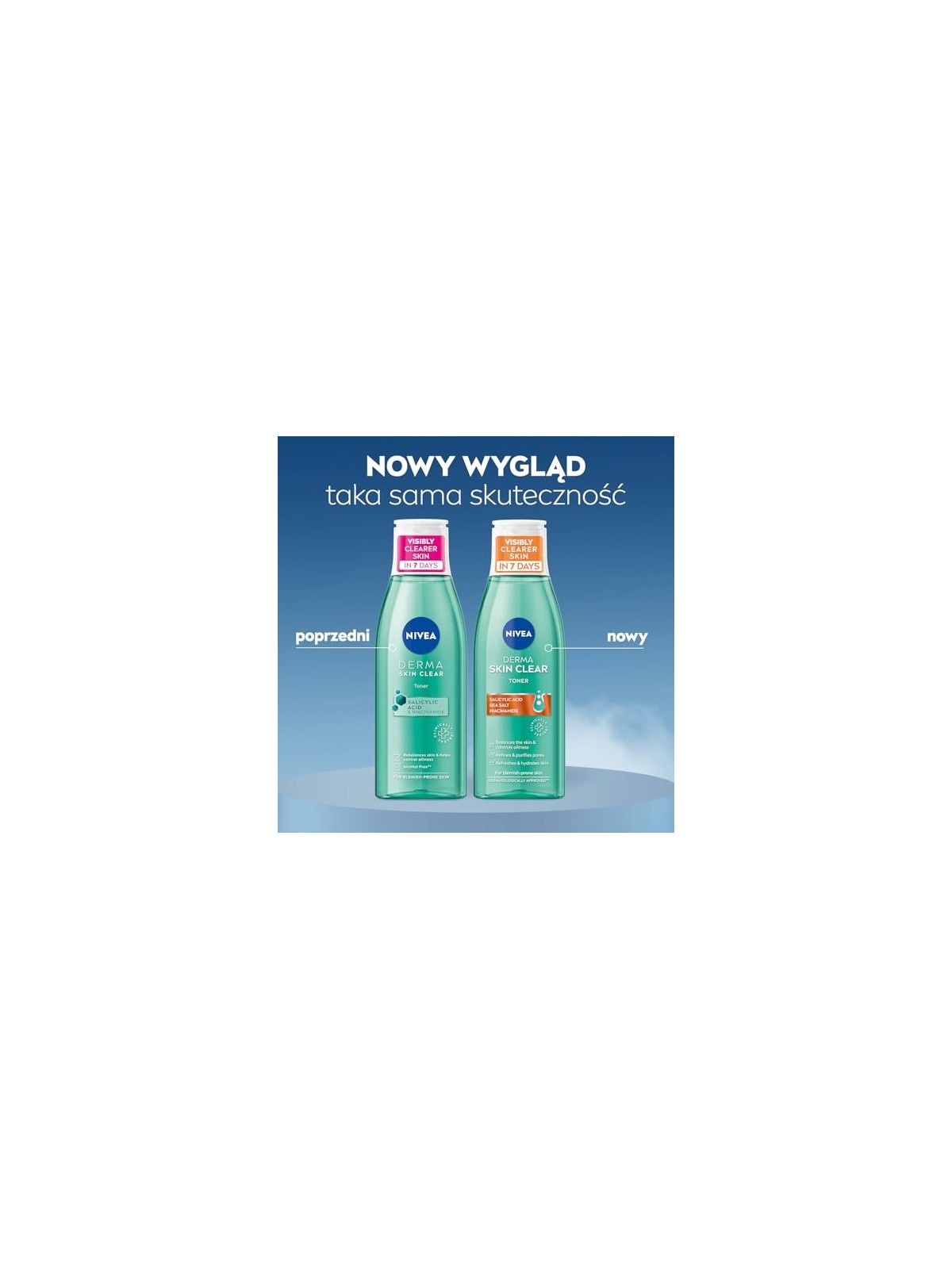 Nivea Tonico trasparente Derma Skin donna 200ml