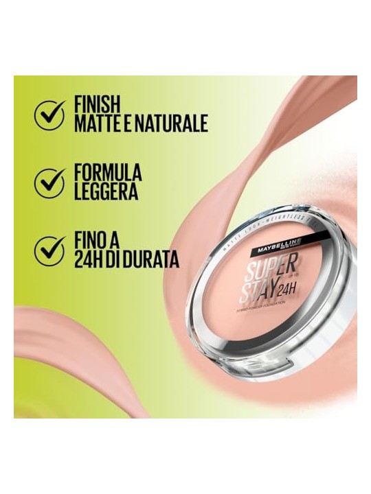 Maybelline SUPERSTAY 24H polverefondotinta ibrida 48 9 gr donna