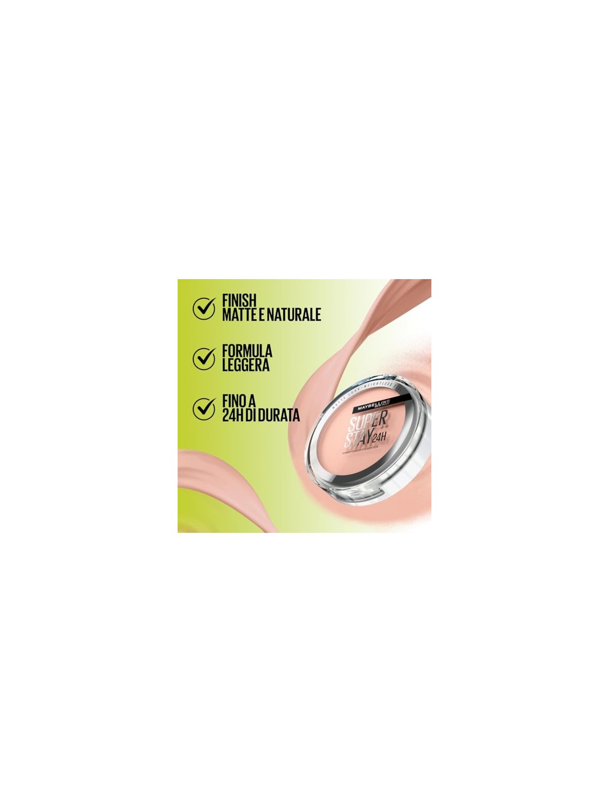 Maybelline SUPERSTAY 24H polverefondotinta ibrida 48 9 gr donna