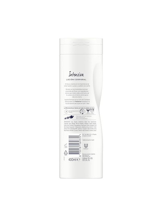 Dove INTENSIVE lozione nutriente intensiva per pelle molto secca 400ml donna