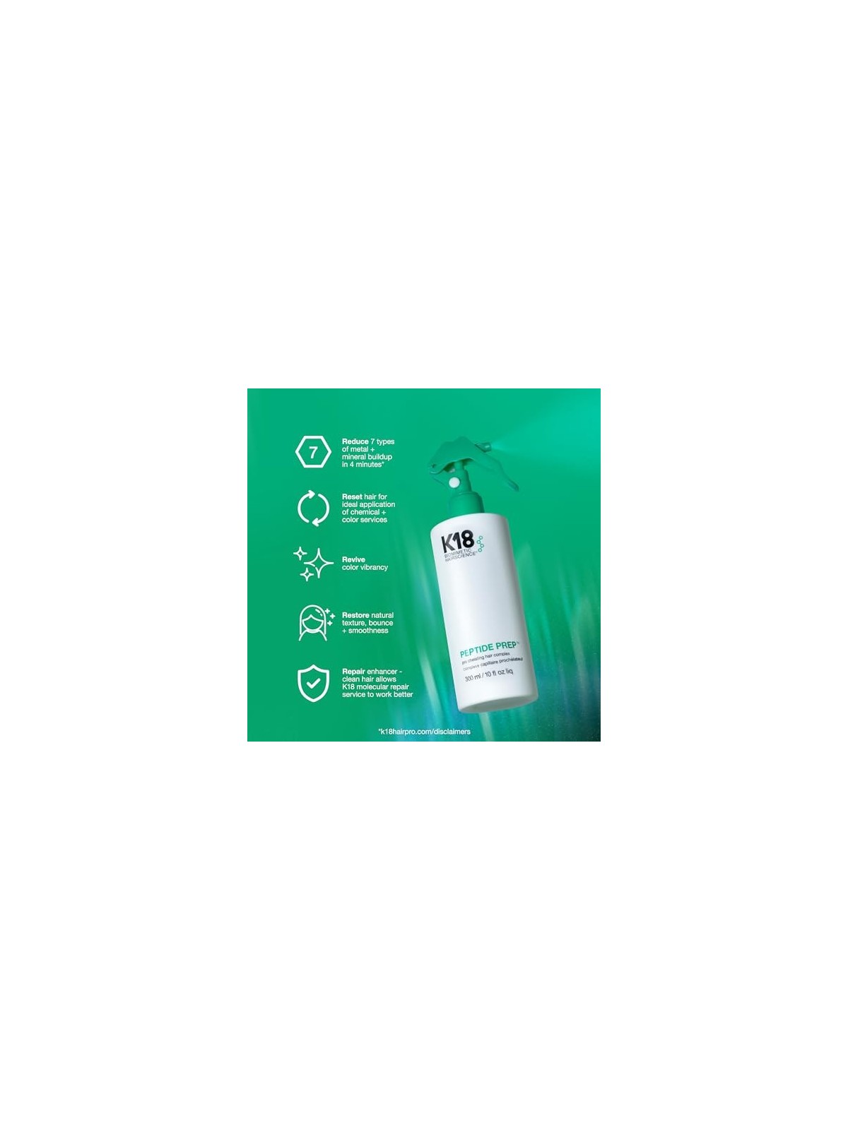 K18 Peptide Prep Pro Chelating Hair Complex 300ml
