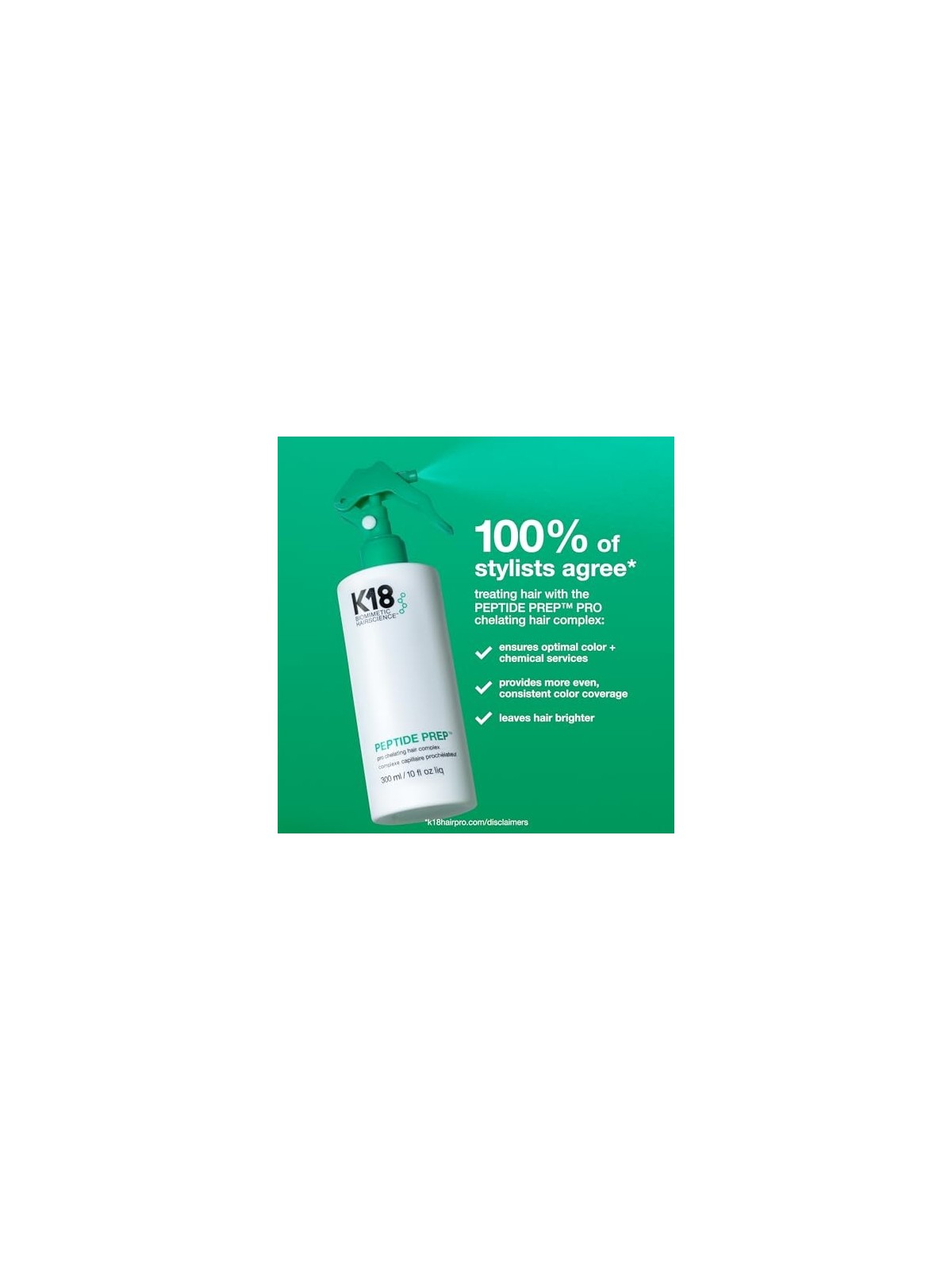 K18 Peptide Prep Pro Chelating Hair Complex 300ml