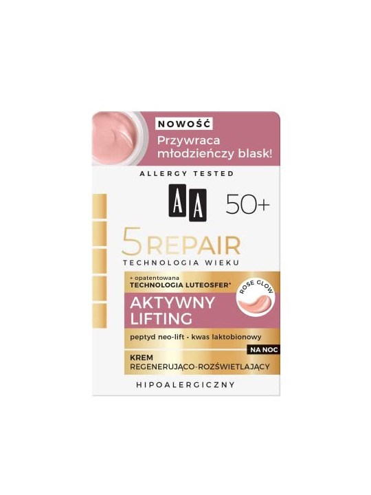 Crema notte attiva liftante rigenerante AA 5 Repair Technology of Age