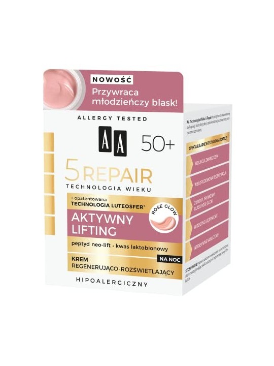 Crema notte attiva liftante rigenerante AA 5 Repair Technology of Age