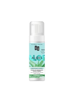 AA Aloes 100 Aloe Vera Estratto di schiuma struccante e detergente per il viso 150ml