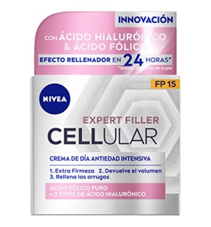 Nivea CELLULAR FILLER crema giorno con acido ialuronico e folico SPF15 50ml donna