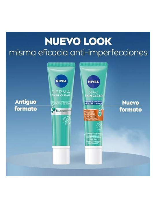 Nivea DERMA SKIN CLEAR Peeling Esfoliante Viso Notte 40ml Donna