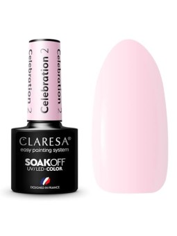 CLARESA Soak Off Vernice ibrida UVLED Celebration 02 5g