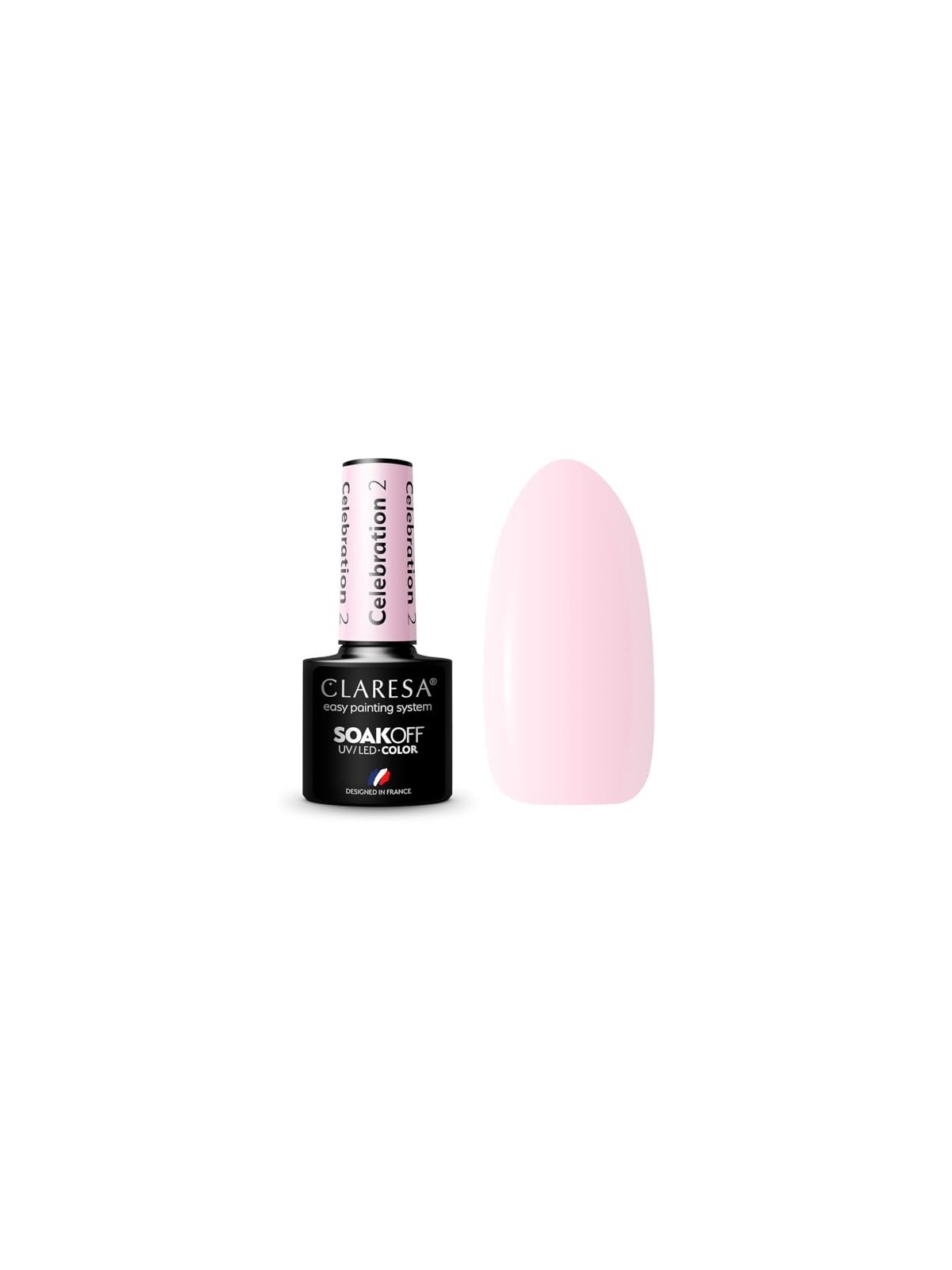CLARESA Soak Off Vernice ibrida UVLED Celebration 02 5g