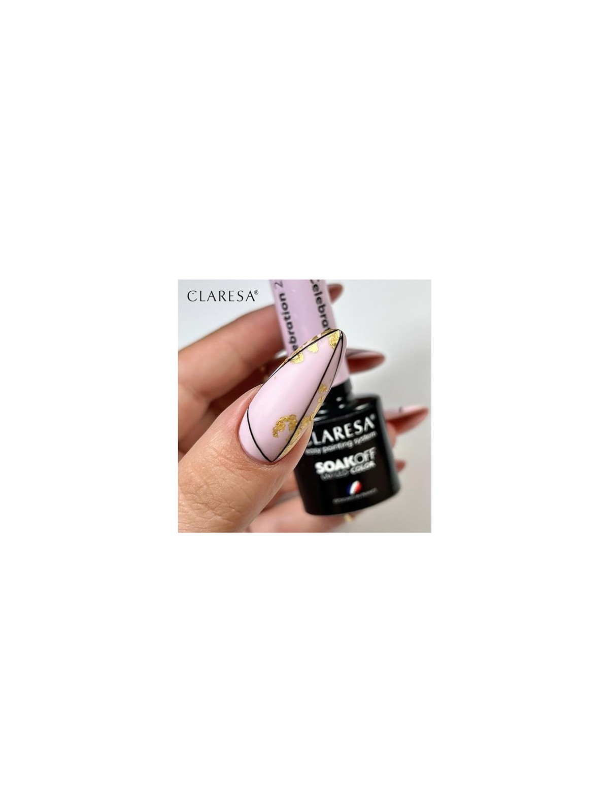 CLARESA Soak Off Vernice ibrida UVLED Celebration 02 5g