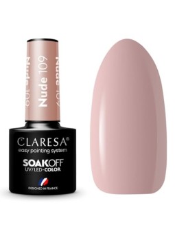 CLARESA Soak Off Vernice ibrida UVLED Nude 109 5g
