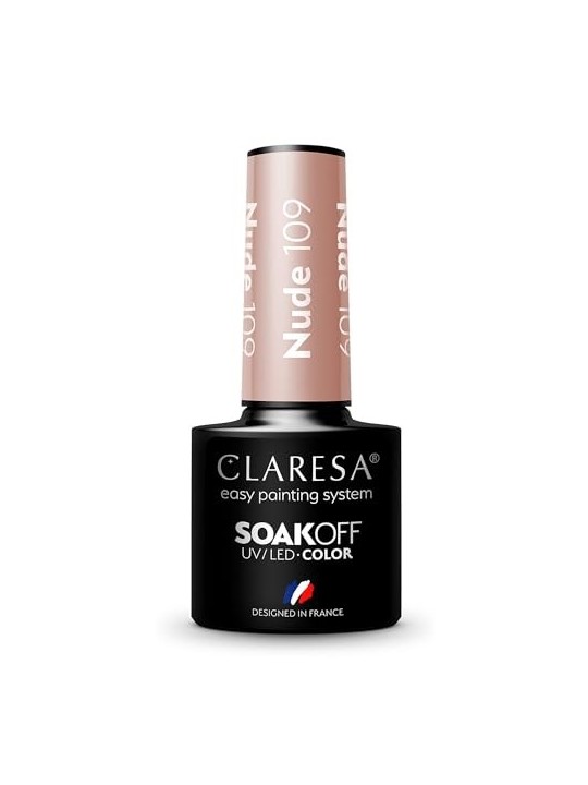 CLARESA Soak Off Vernice ibrida UVLED Nude 109 5g
