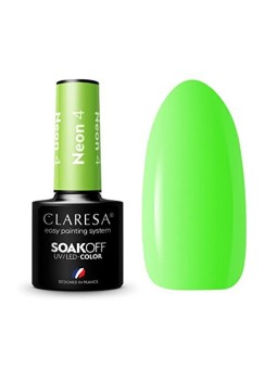 CLARESA Soak Off Vernice ibrida UVLED Neon 4 5g