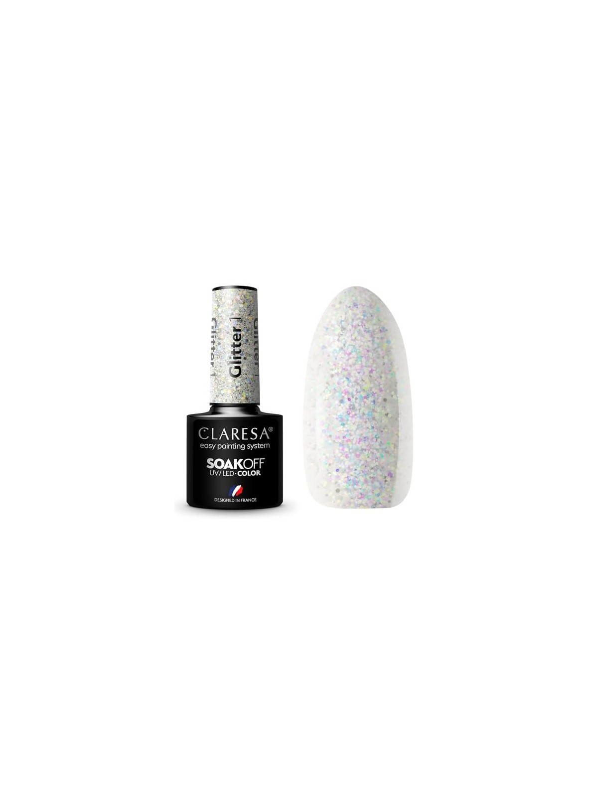 Soak Off UVLED Hybrid Glitter Nail Polish 1 5g