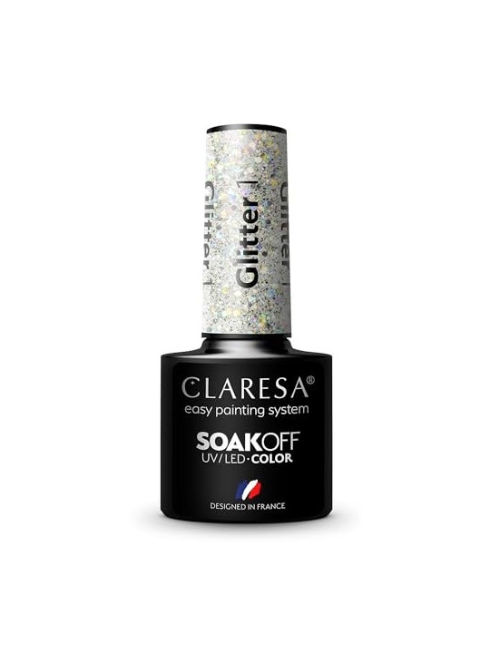 Soak Off UVLED Hybrid Glitter Nail Polish 1 5g