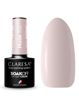 CLARESA Soak Off Vernice ibrida UVLED Nude 102 5g