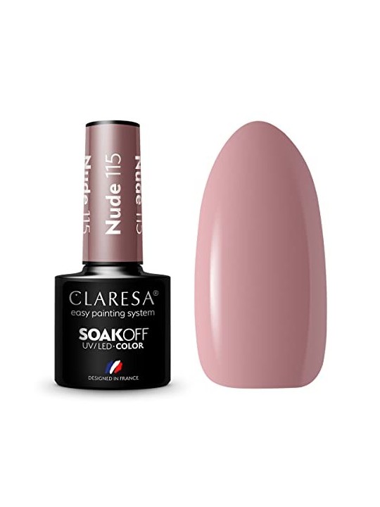 CLARESA Soak Off Vernice ibrida UVLED Nude 115 5g
