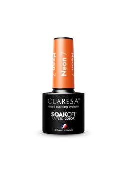 CLARESA Soak Off Vernice ibrida UVLED Neon 7 5g