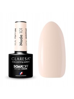 CLARESA Soak Off Vernice ibrida UVLED Nude 101 5g