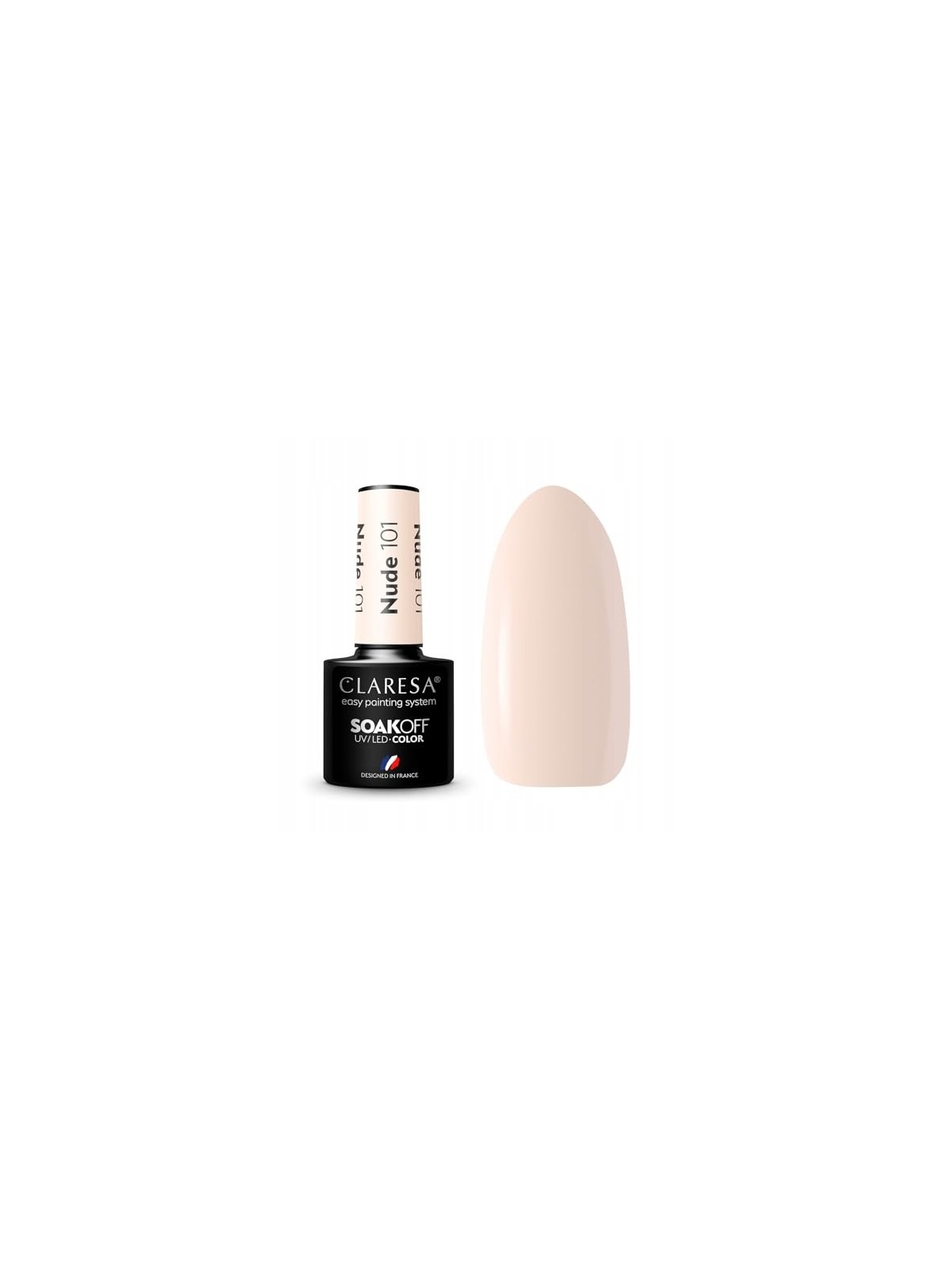CLARESA Soak Off Vernice ibrida UVLED Nude 101 5g