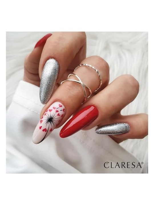 CLARESA Soak Off UVLED Vernice ibrida rossa 419 5g
