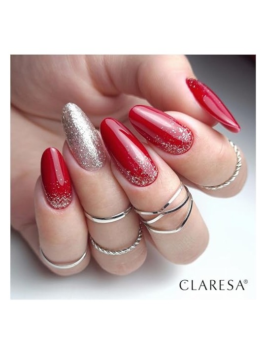 CLARESA Soak Off UVLED Vernice ibrida rossa 419 5g