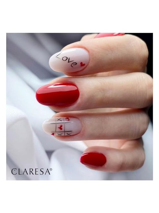 CLARESA Soak Off UVLED Vernice ibrida rossa 419 5g
