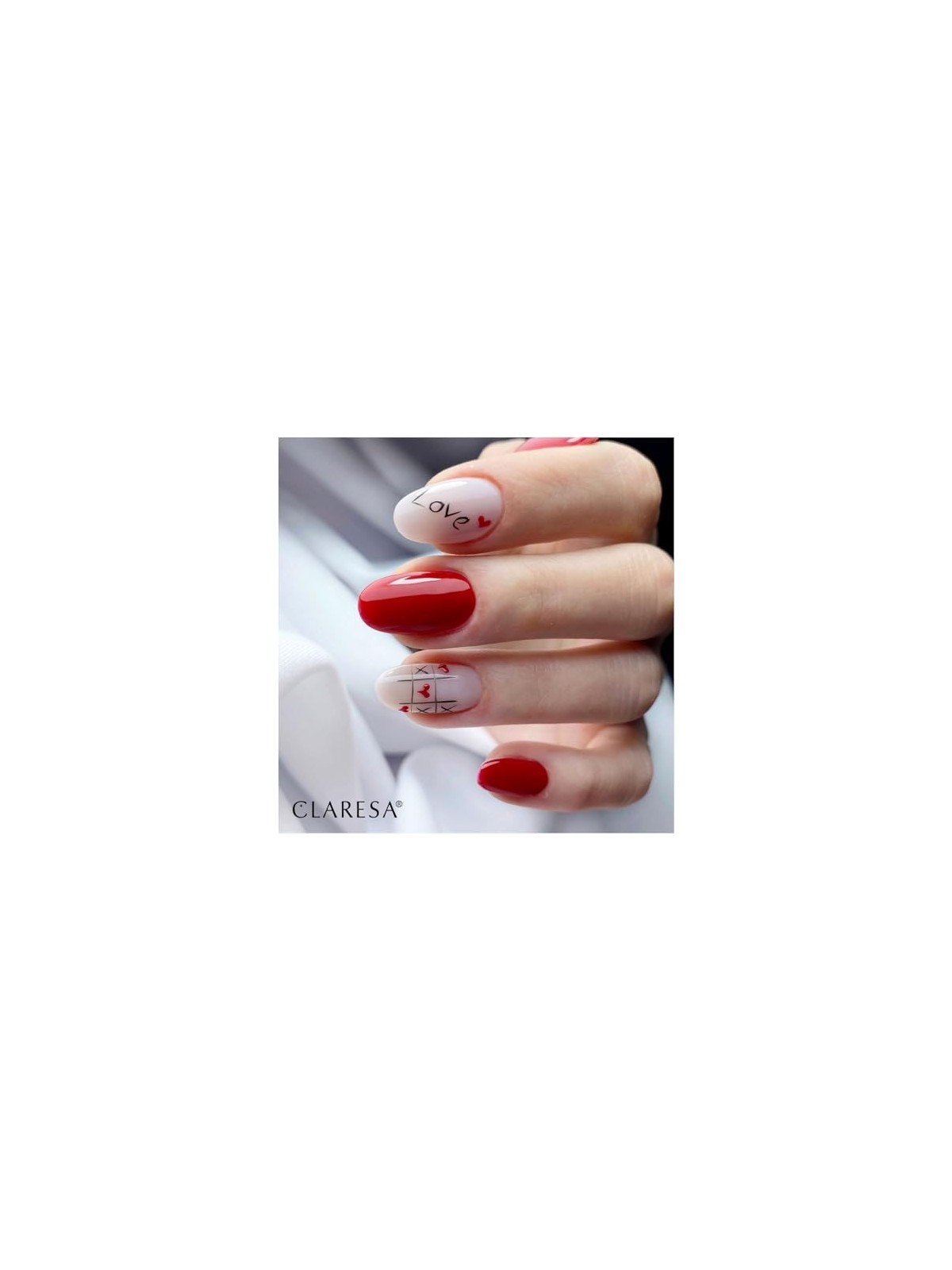 CLARESA Soak Off UVLED Vernice ibrida rossa 419 5g