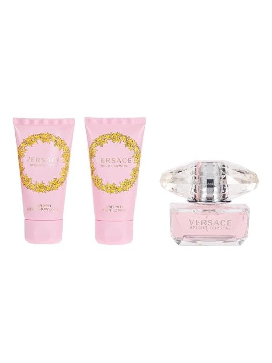 Versace Bright Crystal Giftset 150ml eau de toilette Spray 50ml-Shower Gel 50ml-Body Lotion 50ml