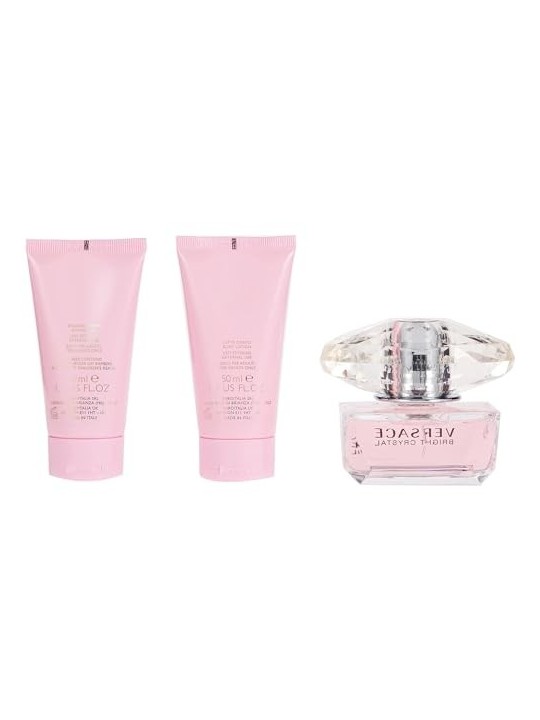 Versace Bright Crystal Giftset 150ml eau de toilette Spray 50ml-Shower Gel 50ml-Body Lotion 50ml