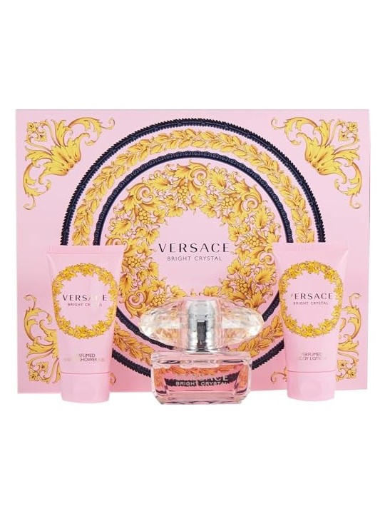 Versace Bright Crystal Giftset 150ml eau de toilette Spray 50ml-Shower Gel 50ml-Body Lotion 50ml