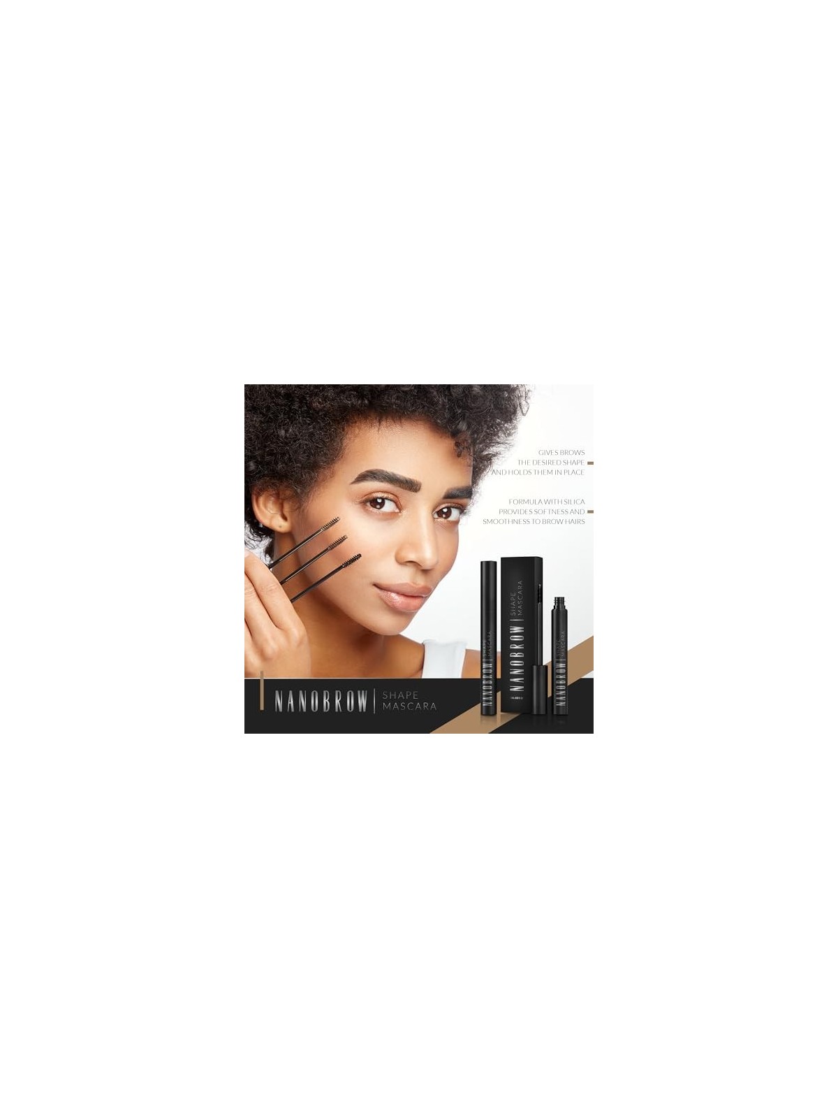 Mascara per Sopracciglia Nanobrow Shape 7 ml Marrone Chiaro donna