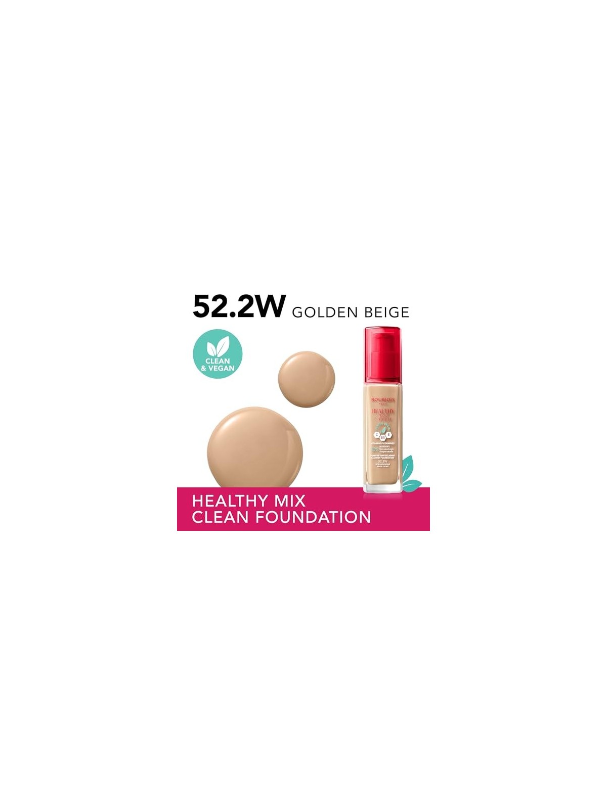 Bourjois Fondotinta Radiante Healthy Mix Clean Vegan 30 ml donna 522W