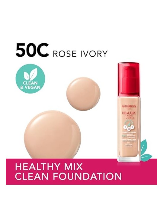 Bourjois Fondotinta Radiante Healthy Mix Clean  Vegan 30 ml donna  50C Rose Ivory