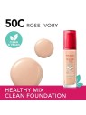 Bourjois Fondotinta Radiante Healthy Mix Clean  Vegan 30 ml donna  50C Rose Ivory