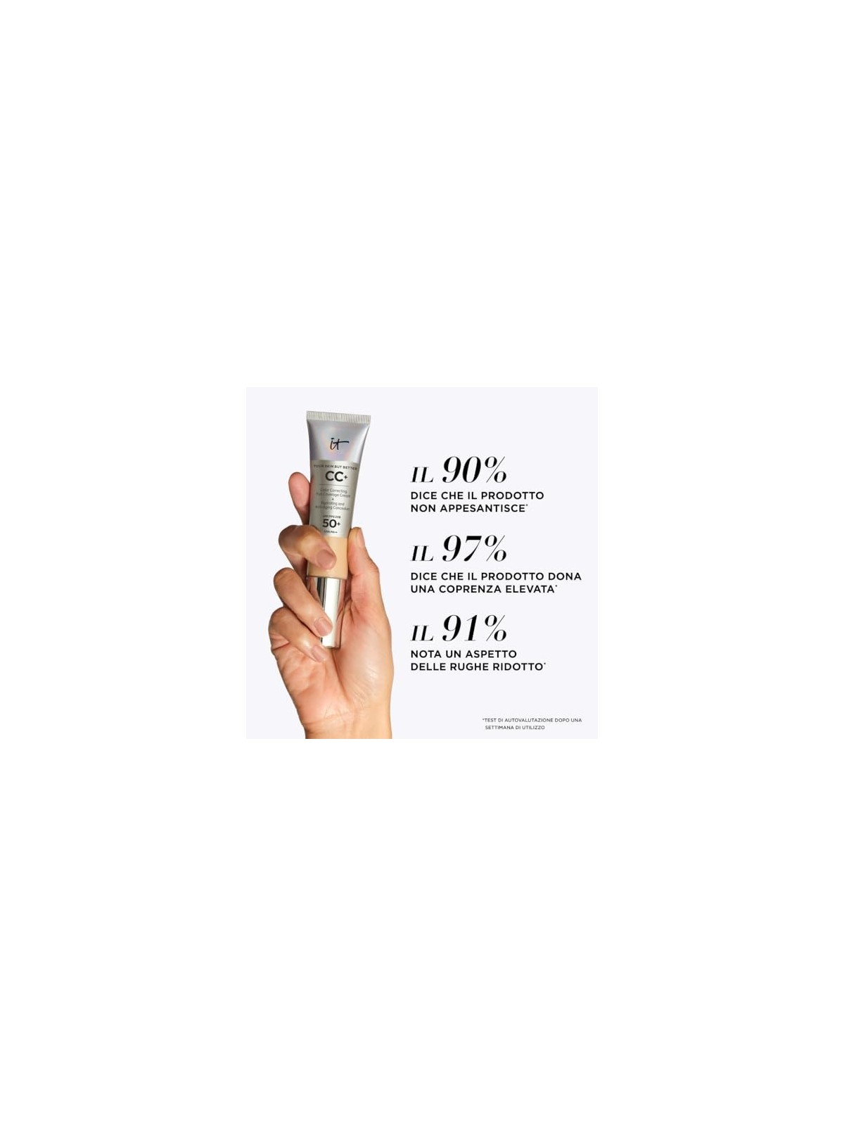 CC crema fondotinta SPF50 leggera unisex