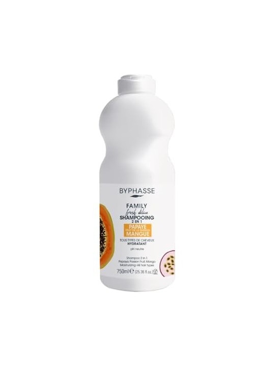 Shampoo 2 in 1 Byphasse FAMILY FRESH DELIZIA 750ml unisex