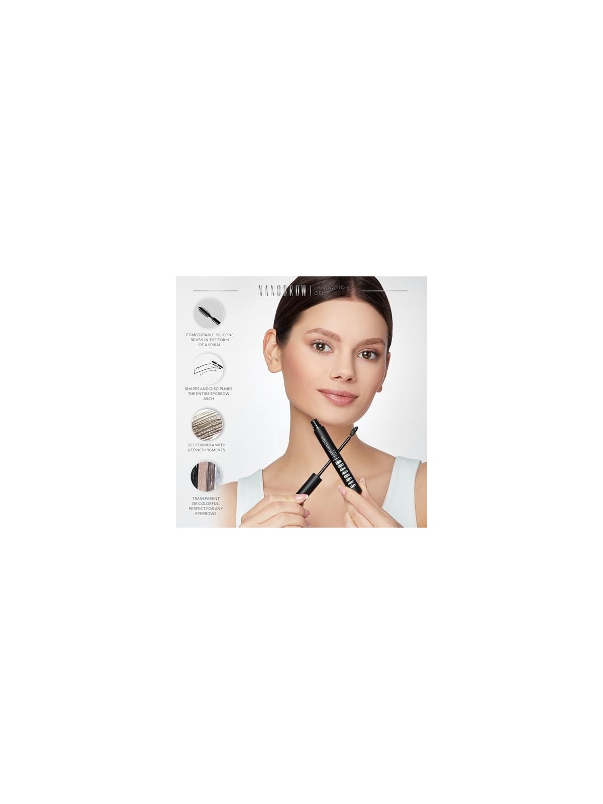 Nanobrow Gel per laminazione 7 ml donna Brown