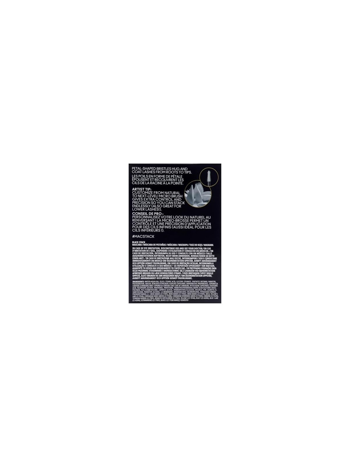 MAC Cosmetics Mascara volumizzante e allungante per ciglia corte Micro Macstack Mascara 12ml - Tonalità: Nero donna MAC Cosmetic