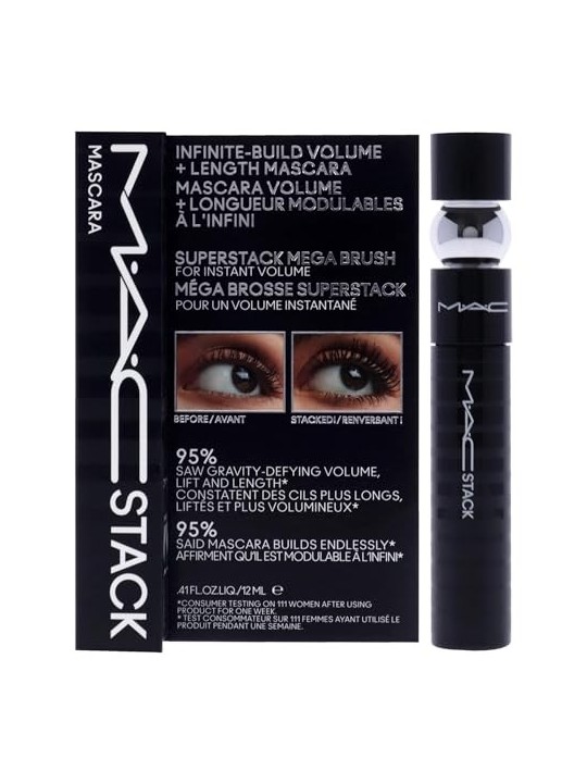 MAC Stack Macro Mascara donna 12ml Black