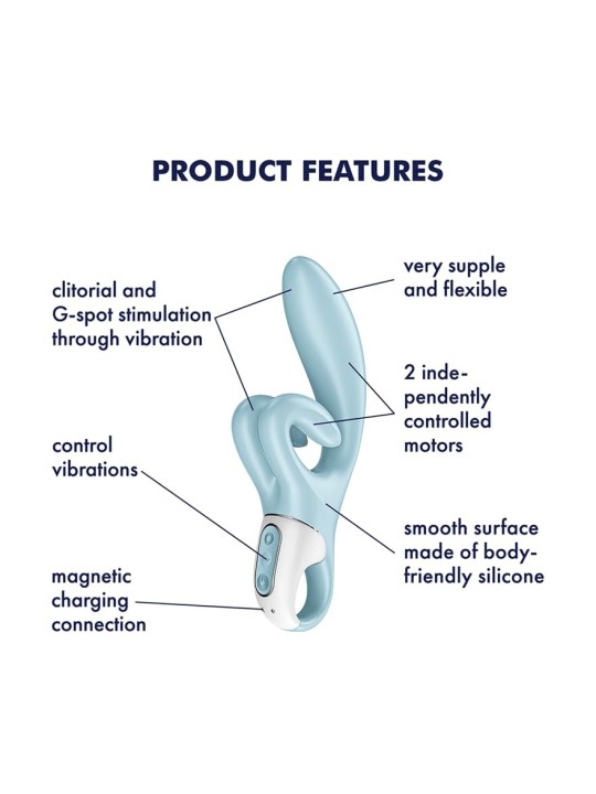 SATISFYER touch me vibratore blu acquamarina 1un donna