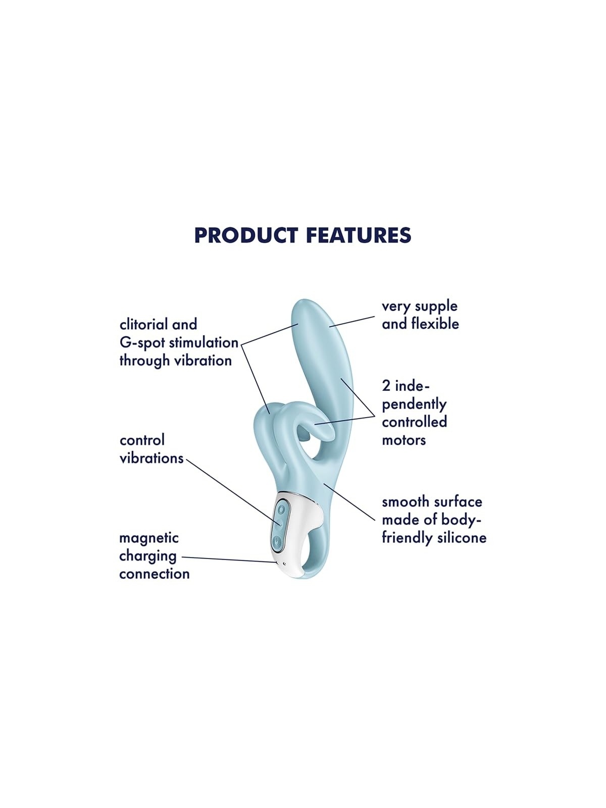 SATISFYER touch me vibratore blu acquamarina 1un donna