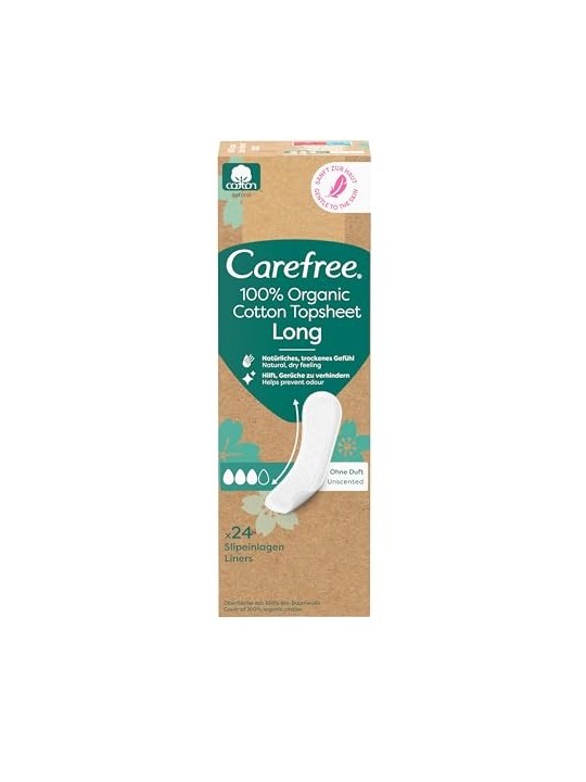 Salvaslip lunghi in cotone biologico donna 24 unit