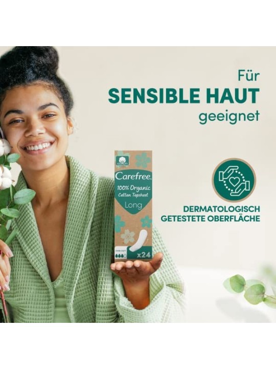Salvaslip lunghi in cotone biologico donna 24 unit